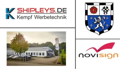 Novisign Digital Signage - strategische Zusammenarbeit mit Shipleys / Kempf Werbetechnik