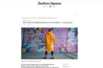 FAZ stellt Europas größte Künstleragentur für Graffitis vor