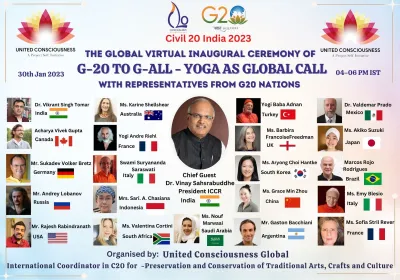 Yoga Vidya ist Repräsentant Deutschlands der "Yoga for G20"