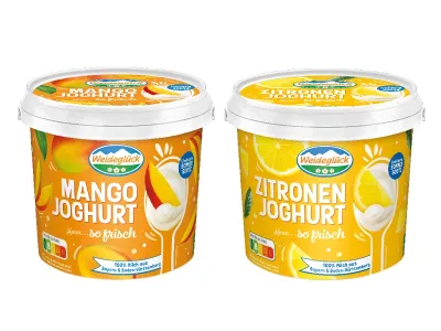 Sommerjoghurts von der Marke Weideglück