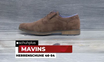 Exklusive Übergrößen-Herrenschuhmarke MAVINS bei schuhplus