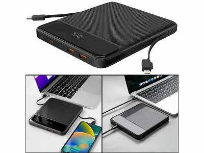 revolt Ultra-Slim-Powerbank PB-410, 120 Watt, 20.000 mAh