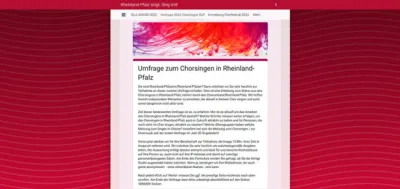 Landesweite Umfrage zur Chorkultur in Rheinland-Pfalz