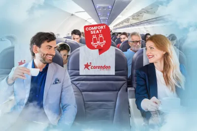 Mit extra viel Platz in den Urlaub jetten: Bei Corendon Airlines lassen sich freie Nachbarsitze dazubuchen