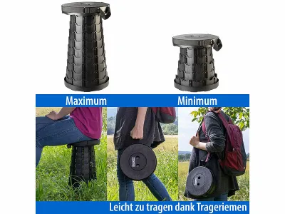 Semptec Urban Survival Technology Tragbarer Teleskop-Hocker