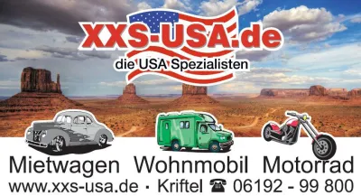 XXS-USA.de attraktive Frühbucher für Mietwagen  USA  2025