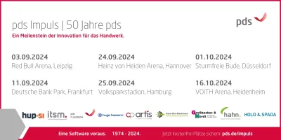 Auf Tour für das digitale Handwerk: pds startet Stadion-Eventreihe pds Impuls 2024