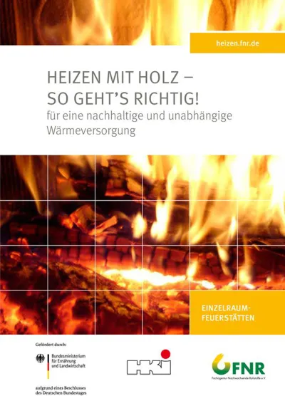 Informationsbroschüre "Heizen mit Holz - so geht´s richtig"