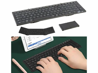 Callstel Faltbare Fullsize-Tastatur mit Bluetooth