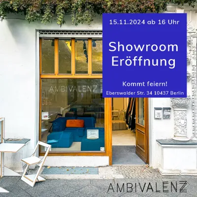 Einladung: Eröffnung des neuen Showrooms von AMBIVALENZ