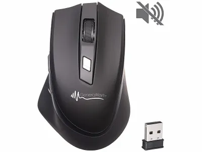 GeneralKeys Optische Silent-Funk-Maus mit Akku FM-1650