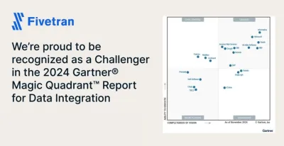 Fivetran ist Challenger im Gartner® Magic Quadrant 2024 für Datenintegration