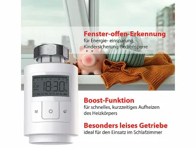 revolt Programmierbares Universal-Heizkörper-Thermostat