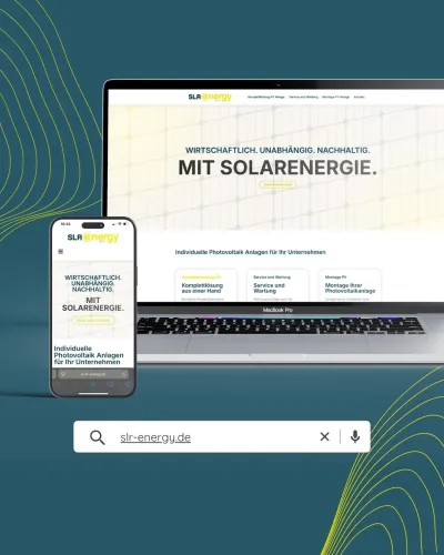 Neue Webseite von SLR Energy: Maßgeschneiderte Photovoltaikanlagen für Unternehmen - realisiert von coupling media