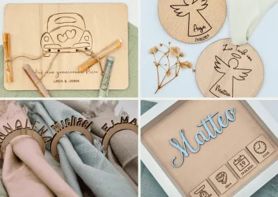 Mit Liebe gemacht: personalisierte Geschenke & Deko aus Holz