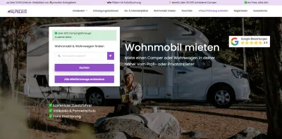 Private Wohnmobile & Wohnwagen vermieten & mieten - nun mit AlpacaCamping möglich