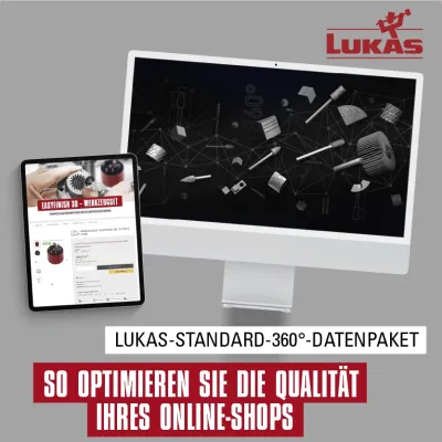 Schöpfen Sie das Potential Ihres Shops voll aus - Mit dem LUKAS-Standard-360°-Datenpaket