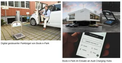 "Parken 2023": Smarte Akku-Parkbügel halten auch E-Ladestationen sicher frei