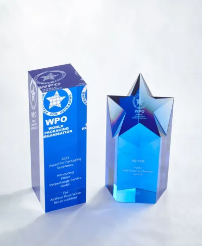 President Silver World Star Packaging Award 2023 für PaperWave Luftpolster