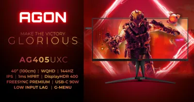 AGON by AOC präsentiert 40" großen Ultrawide-Monitor AG405UXC mit 144 Hz