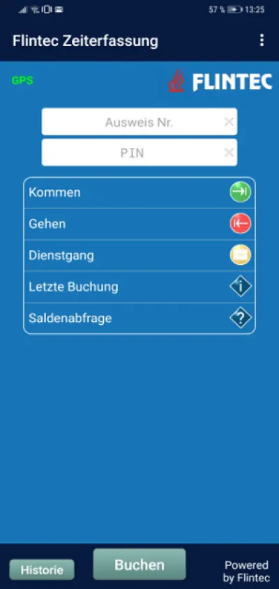 Flintec App für mobile Zeiterfassung für den Außendienst
