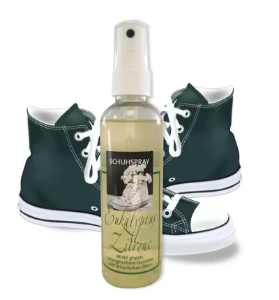 Schuhspray gegen Geruch basierend auf ätherischen Ölen