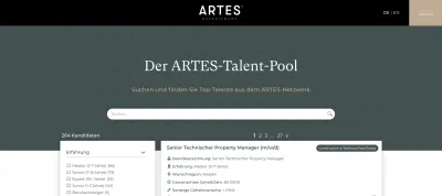 ARTES Recruitment launcht branchenweit ersten Talent-Pool für Personal suchende Immobilienunternehmen
