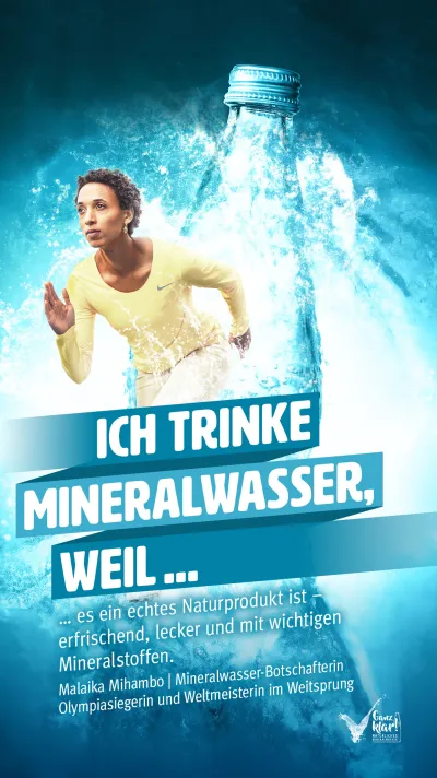 Deutsche Mineralbrunnen und Malaika Mihambo feiern Tag des Mineralwassers: