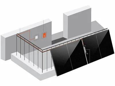 DAH Solar On-Grid-Balkon-Solaranlage, 600/800 Watt, MPPT